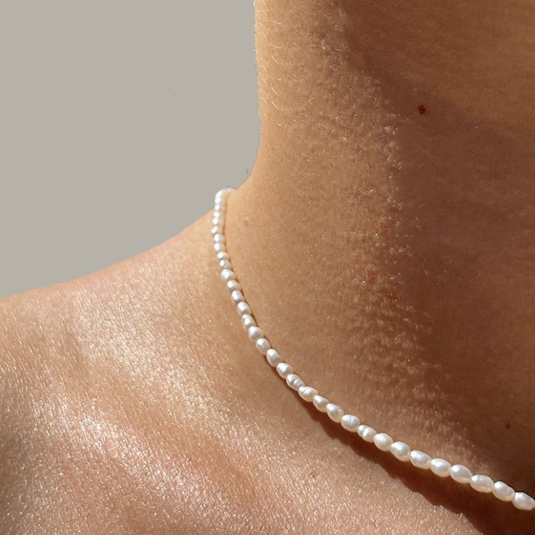 PERLINA - Collier de Perles en Argent Massif 925
