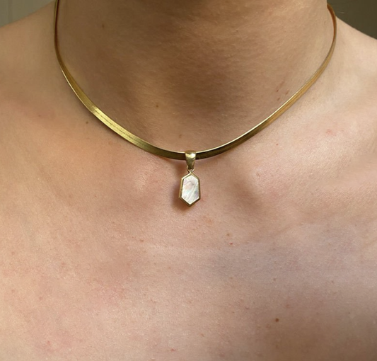 NAÏA - Collier Pendentif Nacre en Argent 925