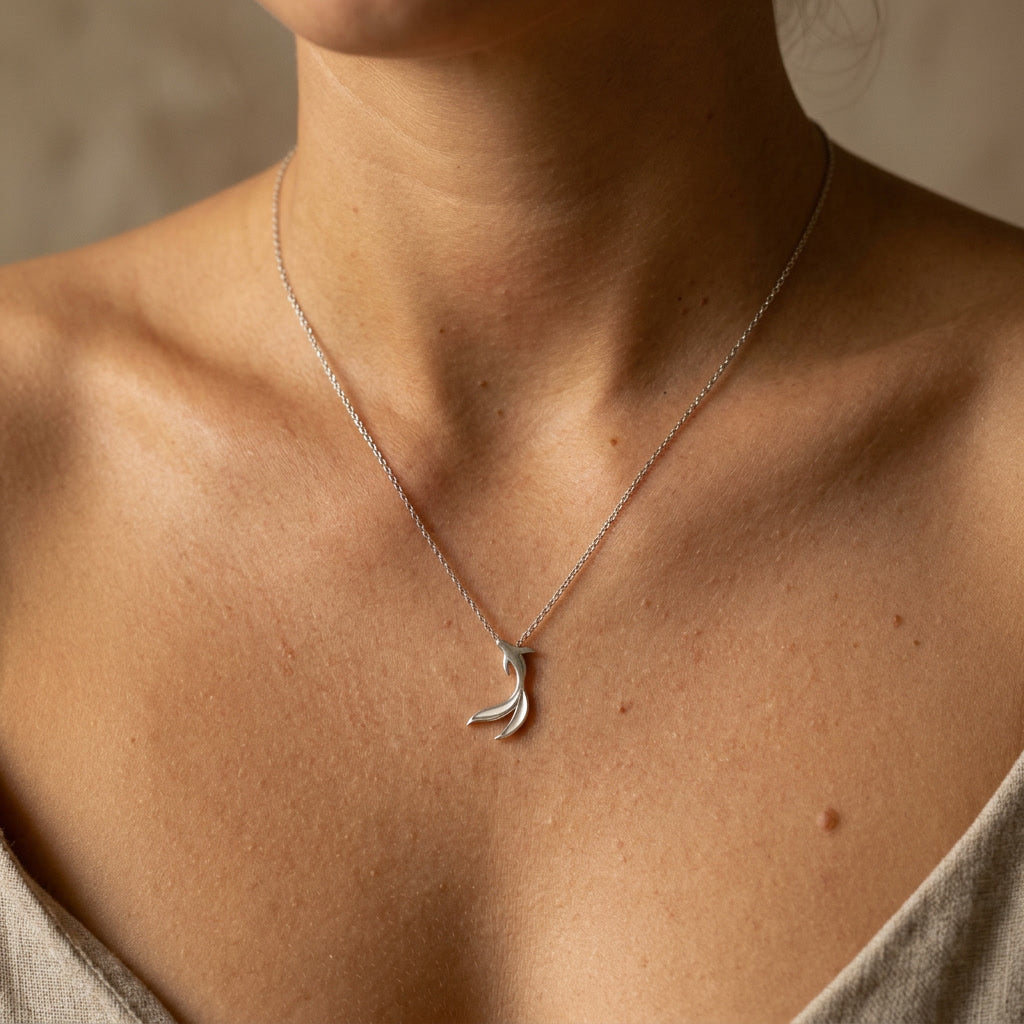 KAÏ - Collier Pendentif Nacre en Argent Massif 925