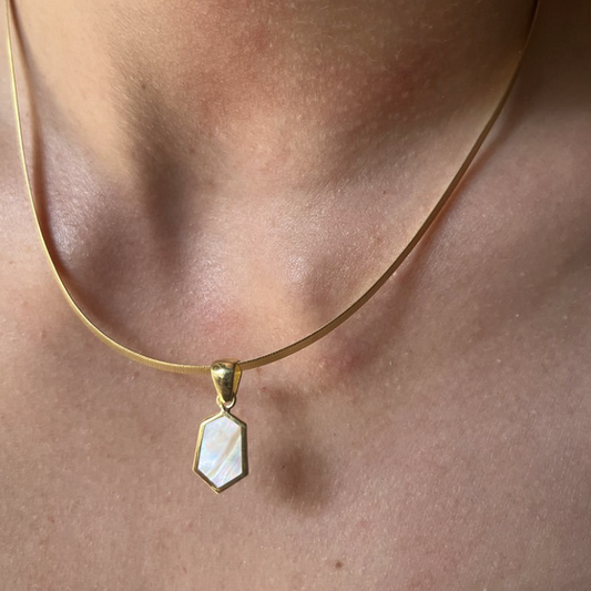 NAÏA - Collier Pendentif Nacre en Argent Massif 925