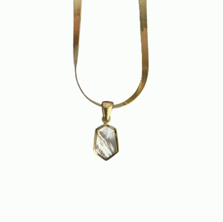 NAÏA - Collier Pendentif Nacre en Argent Massif 925